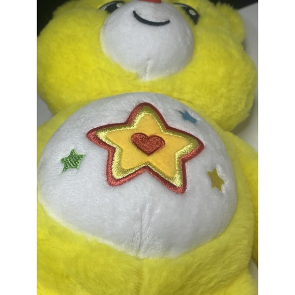 13" COLOUR YOUR WORLD UNLOCK THE MAGIC YELLOW SUPERSTAR PLUSH CARE BEAR - Picture 4 of 7